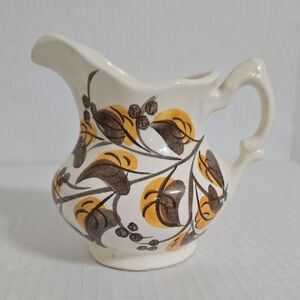 Vintage Hand Painted Small Cash Family Blue Ridge Pottery Floral Creamer